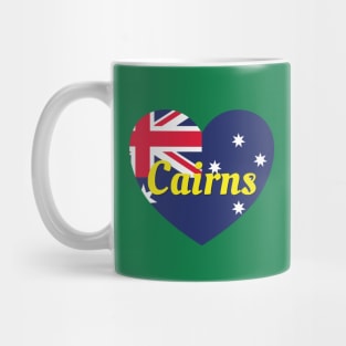 Cairns QLD Australia Australian Flag Heart Mug